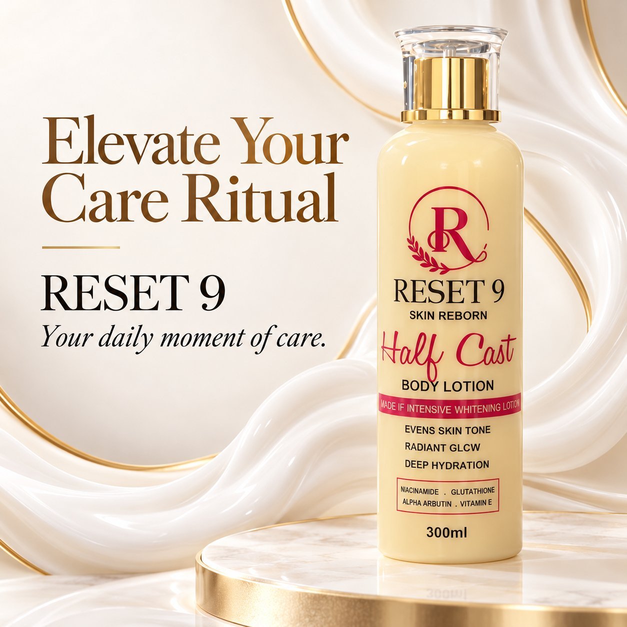 Reset 9 Skin Reborn Half Cast Body Lotion 300ml - Image 2
