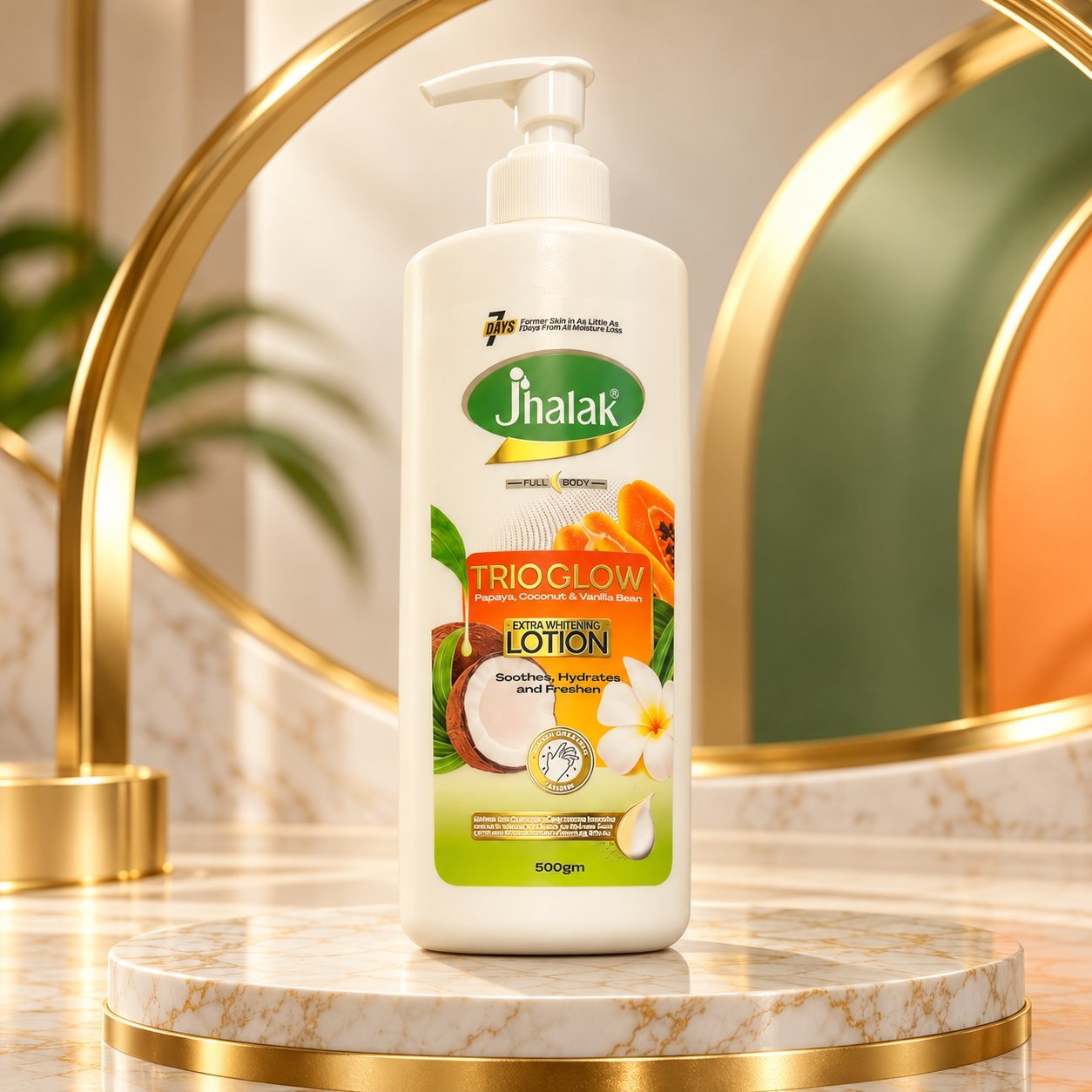 Jhalak Trio Glow Papaya Extra Whitening Lotion 500gm - Image 3