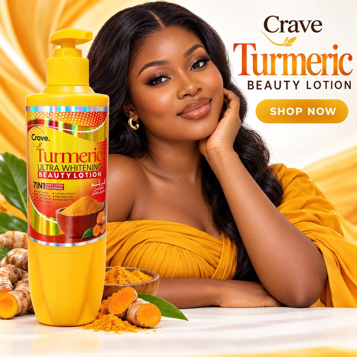 Crave Turmeric Ultra Whitening Beauty Lotion - Image 4