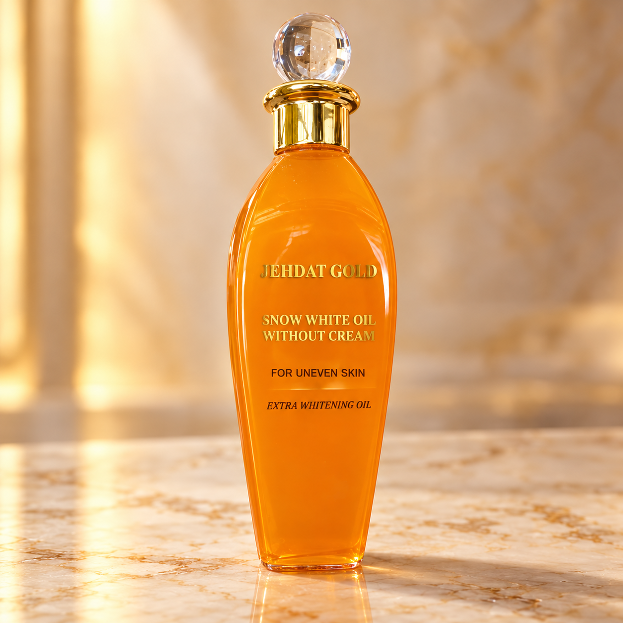 Jehdat Gold Snow White Oil Without Cream — Extra Whitening Oil bottle
