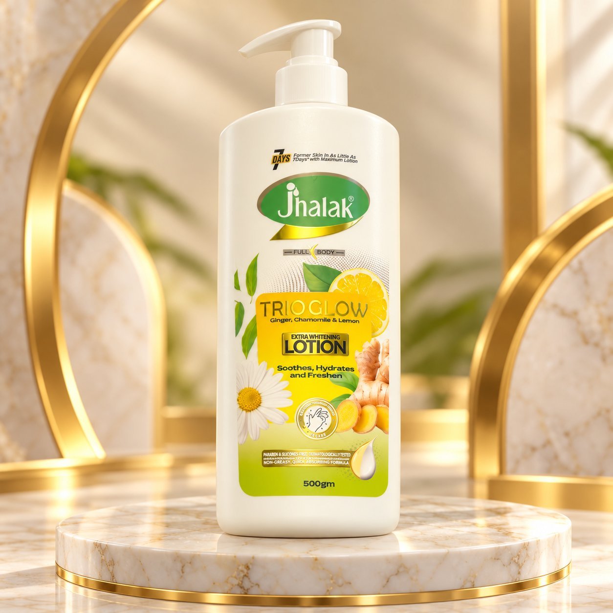 Jhalak Trio Glow Lemon Extra Whitening Lotion 500gm - Image 4